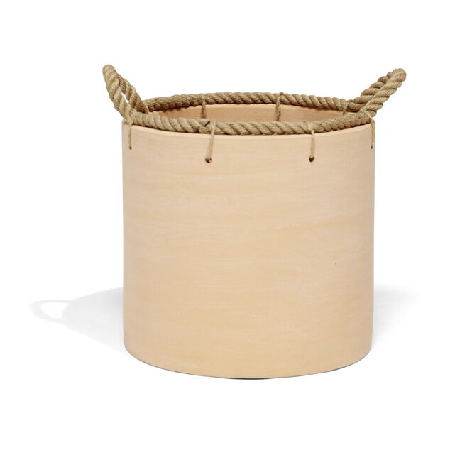 Pot terre cuite poign&eacute;e corde &Oslash;36cm