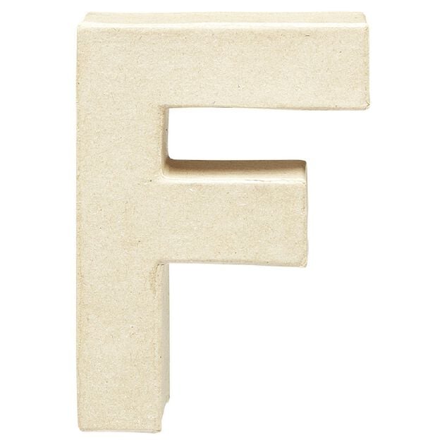 Lettre F &agrave; d&eacute;corer en papier mach&eacute;