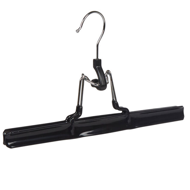 Cintre &agrave; pince acier rev&ecirc;tement plastique noir x2