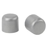 Embout tringle &agrave; rideau &Oslash;16 mm m&eacute;tal forme arrondie gris mat x2