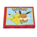 Serviette papier Pok&eacute;mon x20 carr&eacute;e 16,5x16,5cm