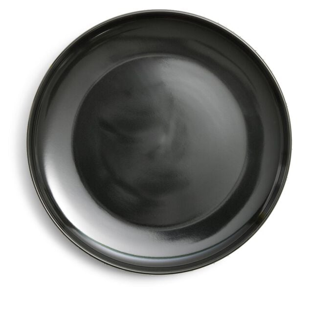 Assiette plate Oslo en gr&egrave;s noir &Oslash;27cm