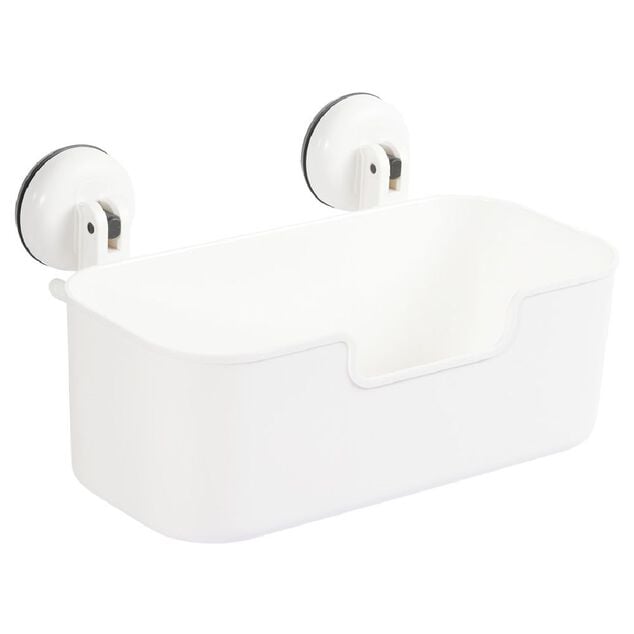 Serviteur de douche blanc fixation ventouses