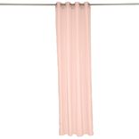 Voilage &agrave; oeillets rose uni 100% polyester 140x240cm