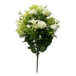 Fleur artificielle piquet hortensia/rose/lys blanc &Oslash;40xH70cm