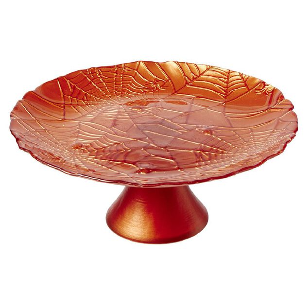 Plat de pr&eacute;sentation Halloween en verre &Oslash;21cm