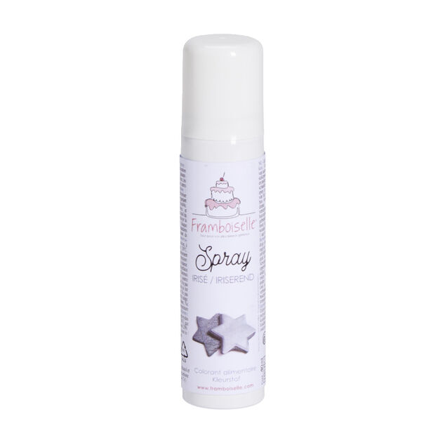 Spray colorant alimentaire argent&eacute; Framboiselle