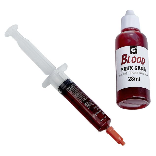 Kit faux sang + seringue Halloween