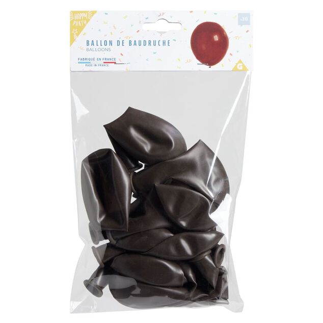 Lot de 20 ballons en latex couleur chocolat