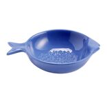 Bol forme poisson c&eacute;ramique bleu 11x16xH4cm