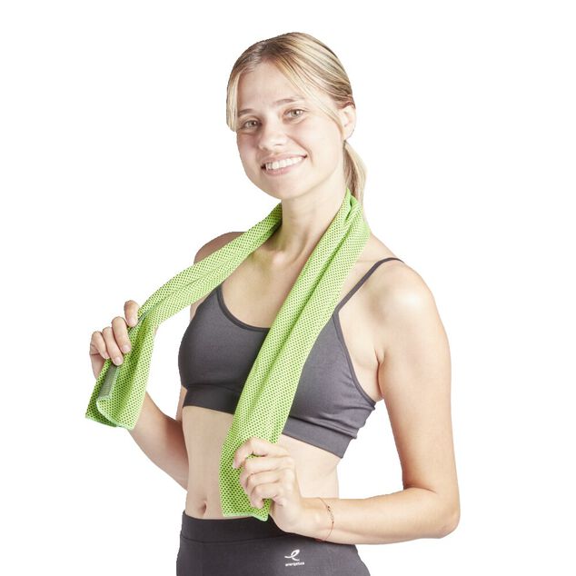 Serviette de sport verte 100x30cm