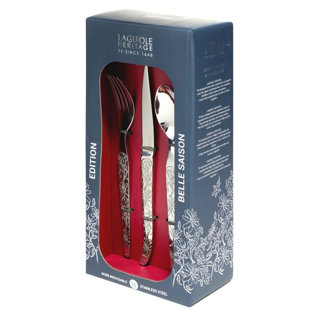 Ménagère Laguiole 16 pièces inox gris