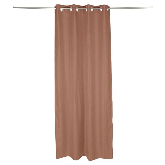 Rideau occultant effet tram&eacute; terracotta 140x240cm