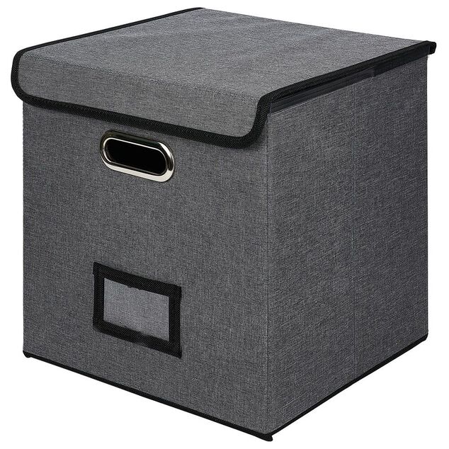 Porte document Box Cube textile 31x29x31cm