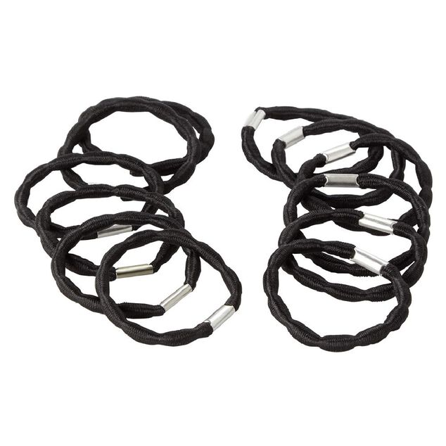 &Eacute;lastique latex ondul&eacute; noir x12