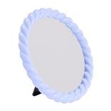 Miroir contour torsad&eacute; pastel &Oslash;19cm (2 mod&egrave;les)