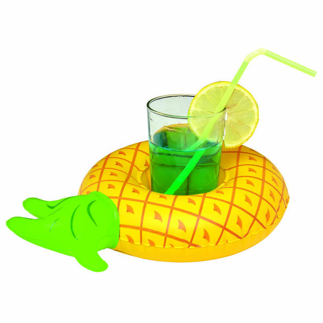 Porte verre gonflable ananas jaune