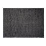 Tapis de salle de bain chenille gris 65x45 cm
