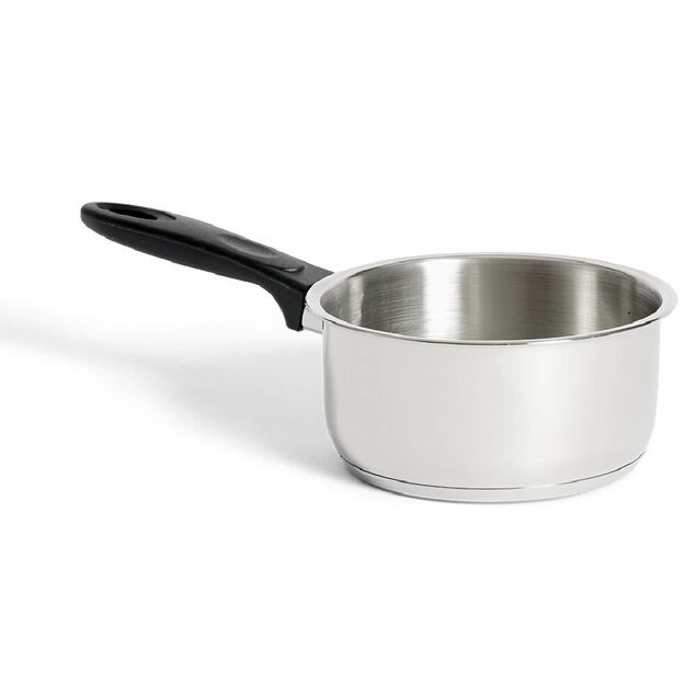 Casserole tous feux dont induction inox gris poignée bakélite Ø18cm