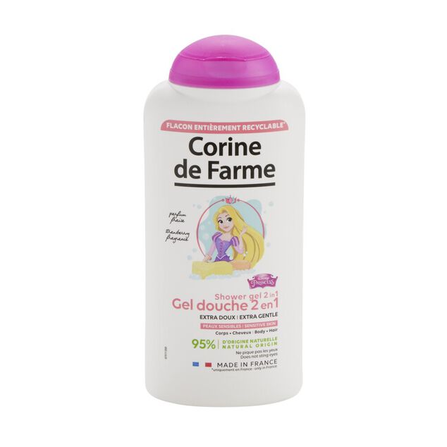 Gel douche enfant Princesse Raiponce Corine de Farme corps et cheveux 300ml