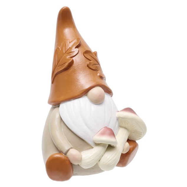 Gnome &agrave; poser th&egrave;me automne en r&eacute;sine 9,5x8,5xH75cm (3 mod&egrave;les)