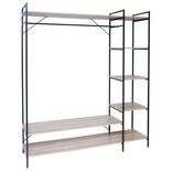 Penderie bois XXL 6 &eacute;tag&egrave;res 160x40xH180cm