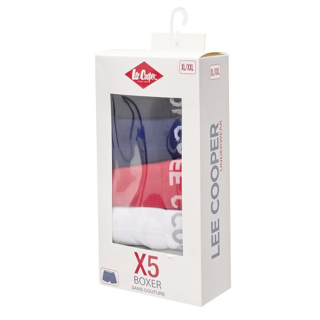 Boxer homme x5 Lee Cooper polyester XL/XXL (plusieurs mod&egrave;les)