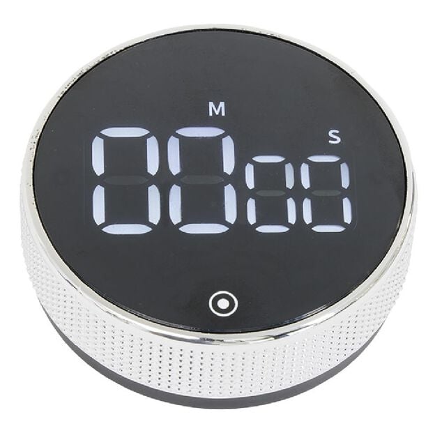 Minuteur num&eacute;rique magn&eacute;tique noir &Oslash;7,8x2,7cm