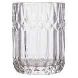 Gobelet en verre effet cristallin transparent &Oslash;8xH10,5cm