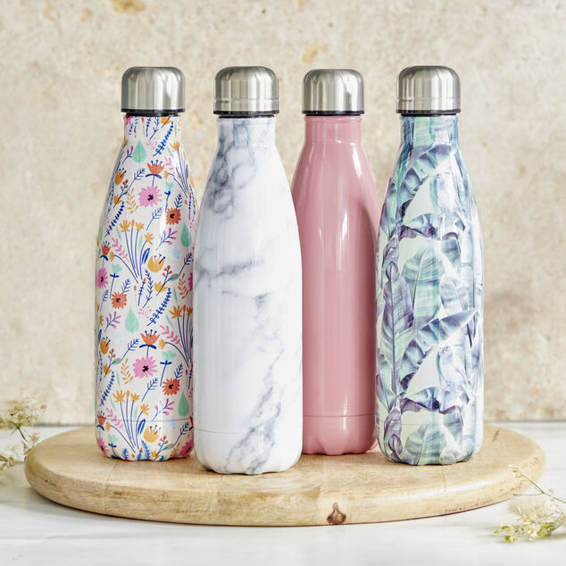 Bouteille isotherme inox blanc 500ml