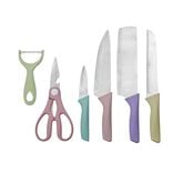 Lot de 6 ustensiles de découpe inox