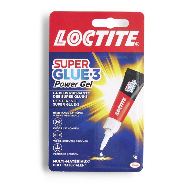 Colle instantan&eacute;e Superglue 3 Power Gel Loctite - Tube de 3g