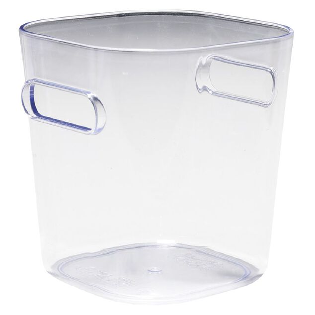 Bac de rangement transparent avec poign&eacute;e