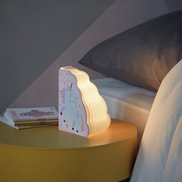 Lampe veilleuse forme livre d&eacute;pliant