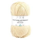 Pelote de fil à tricoter acrylique anti bouloche beige