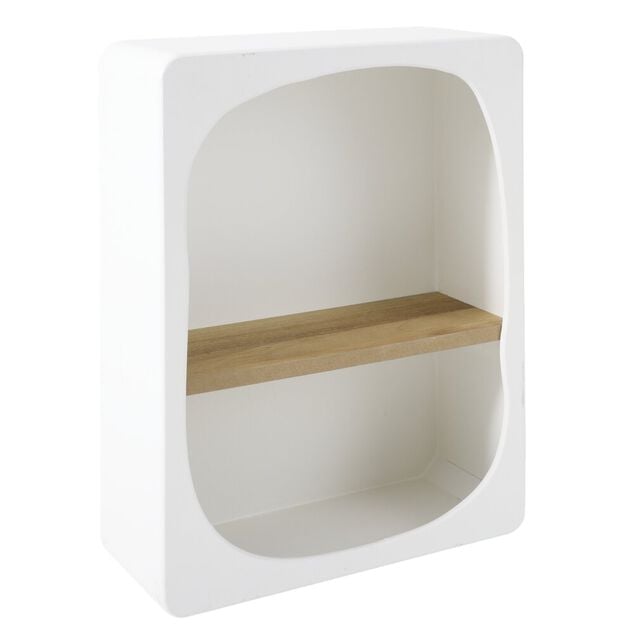 &Eacute;tag&egrave;re murale effet niche blanc 32x40cm
