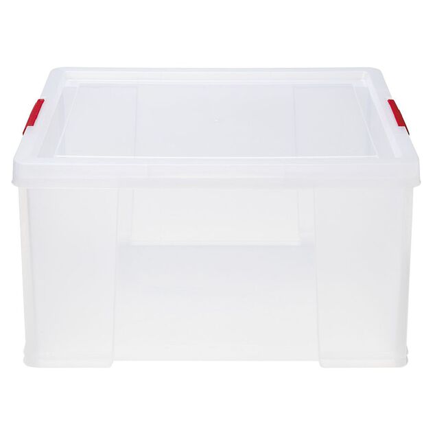 Box de rangement plastique transparent avec couvercle