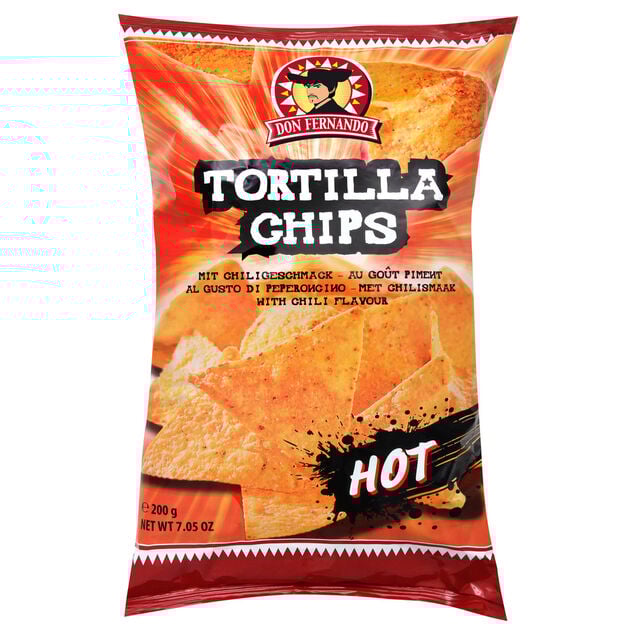 Tortillas chips au ma&iuml;s go&ucirc;t piment doux 200g