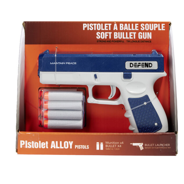 Pistolet fl&eacute;chette plastique - 4 mod&egrave;les