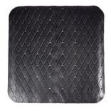 Fond de douche aspect capitonné PVC noir 49,5x50,5cm