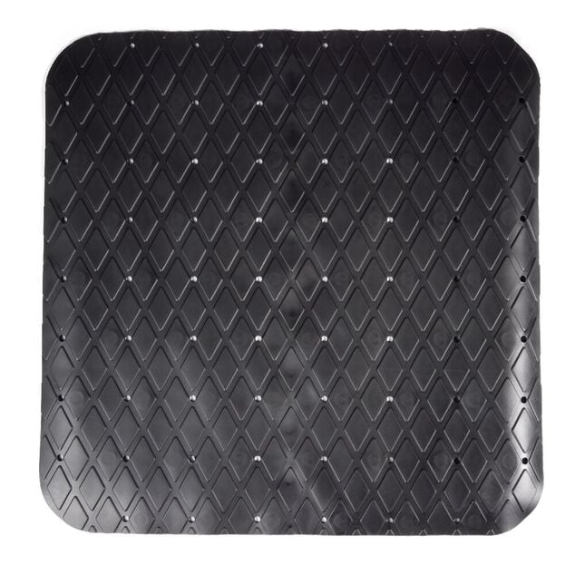 Fond de douche aspect capitonn&eacute; PVC noir 49,5x50,5cm