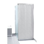 Rideau de douche motif granit blanc et gris 180xH200cm