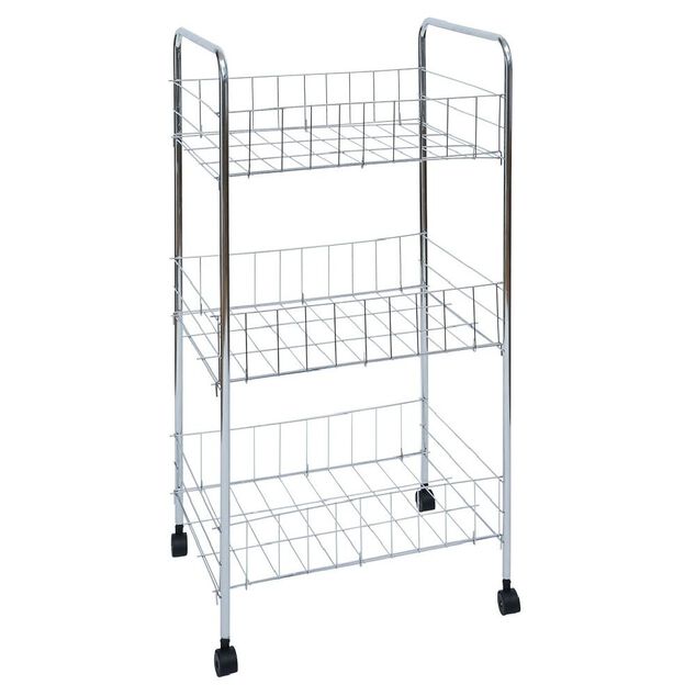 Desserte en métal 3 niveaux - 35,5xH66,5x26cm