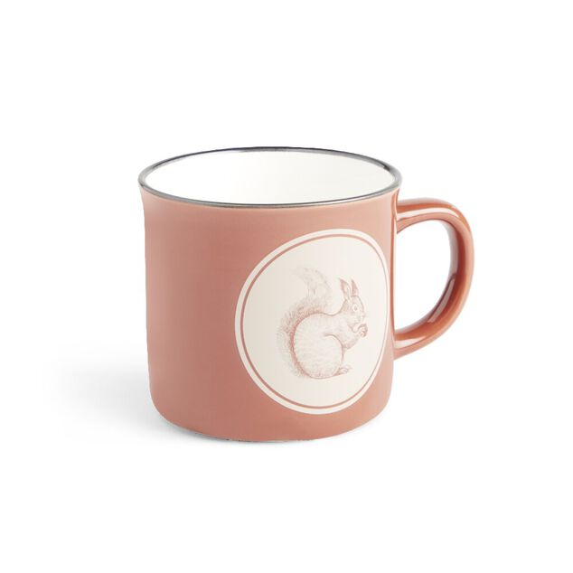Mug motif &eacute;cureuil en fa&iuml;ence marron 320ml