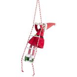 Lutin farceur fille grimpeur échelle H40cm