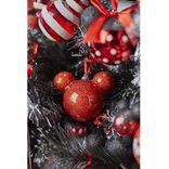 Boule de Noël Disney tête de Mickey rouge pailletée