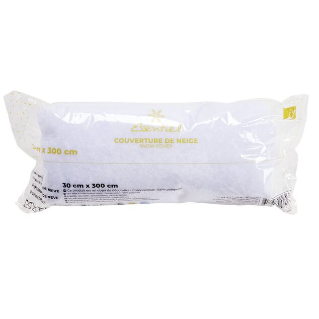 Feutrine blanche en rouleau pour d&eacute;coration No&euml;l 30xL300cm