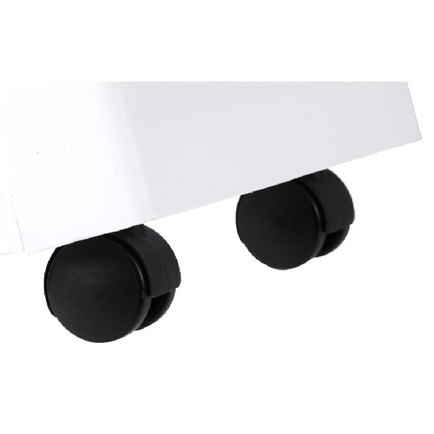 Desserte &agrave; roulettes blanche