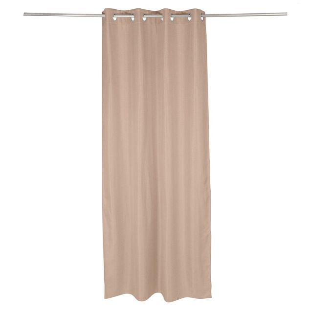 Rideau occultant effet tram&eacute; beige 140x240cm