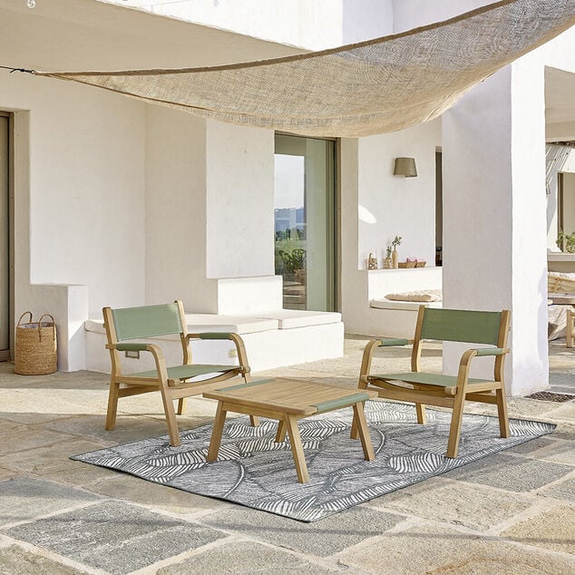 Voile d'ombrage Delta Mahon triangulaire 300x300x300cm jute